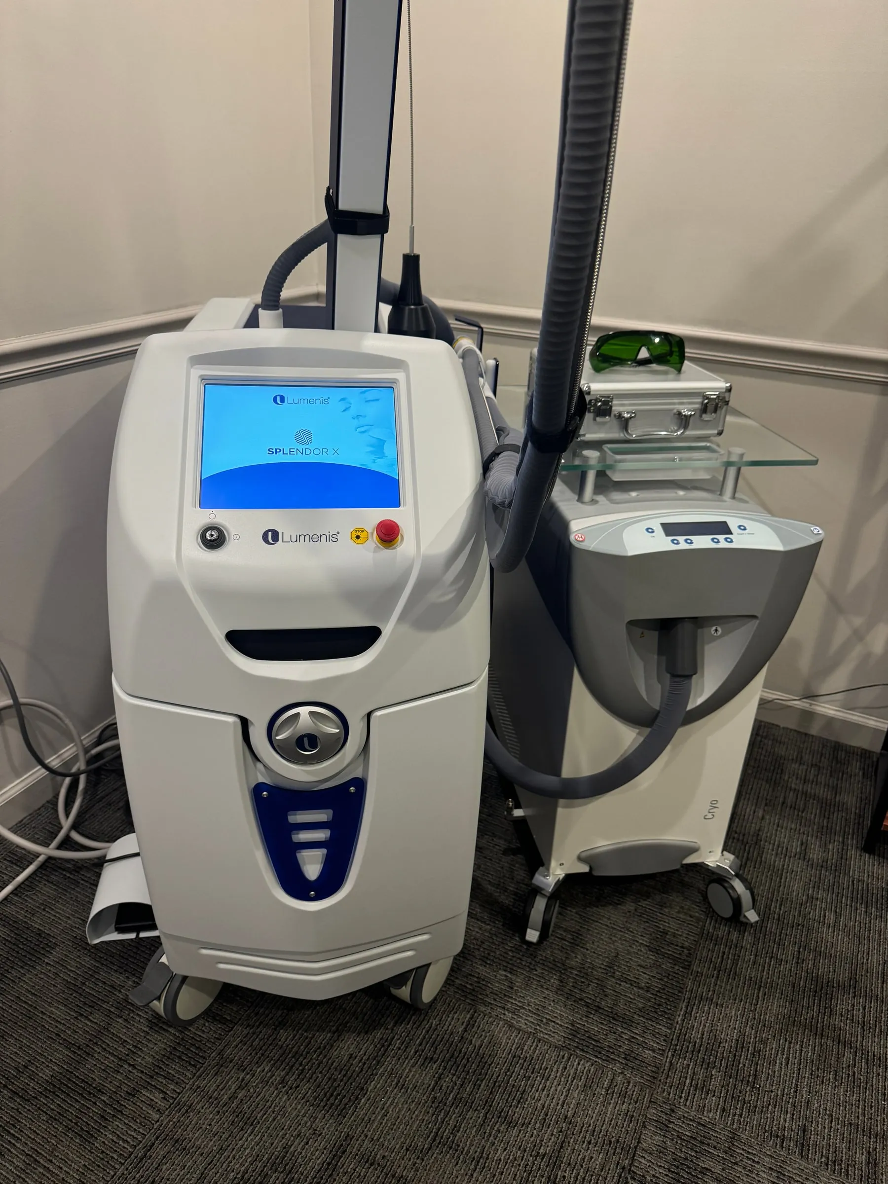 Lumenis Splendor X laser system paired with a dedicated chilling unit at Rejuvenate Wellness